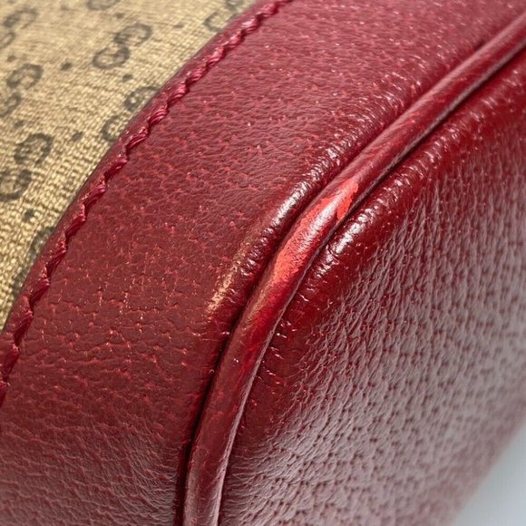 GUCCI 647816 GG Supreme Doraemon x GUCCI Small Backpack PVC/Leather Beige x Red - Picture 6 of 12